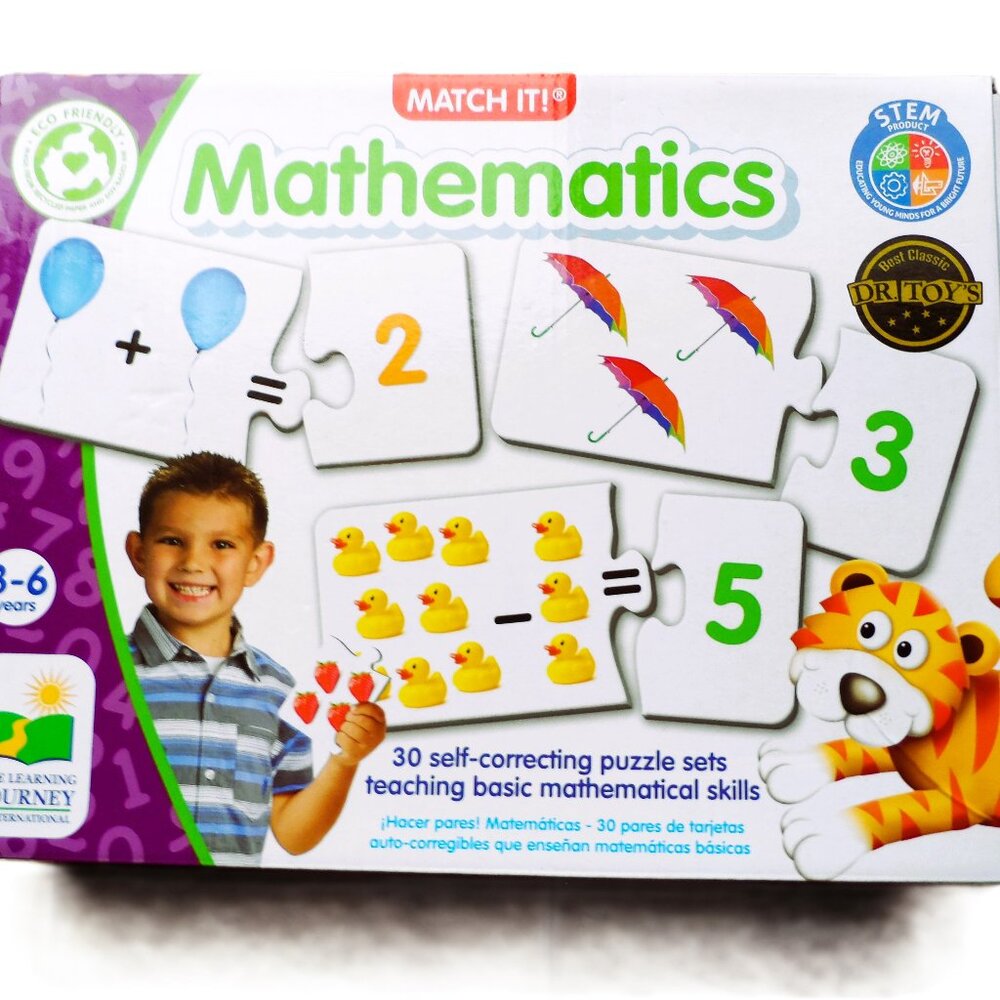 Mathematics- 30 self-correcting puzzle sets teaching basic mathematics skills